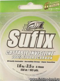 Флюорокарбон Castable 100% Fluorocarbon Clear 150м 0.14мм