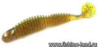 Приманка Reins Bubbring Shad 3" 565 Motor Oil Green Flake (упак.8шт)