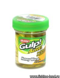 Приманка Berkley Gulp Alive Honey Worms 25 2.0oz yellow
