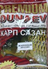 Прикормка Dunaev Premium 1кг Карп-Сазан Жареный арахис