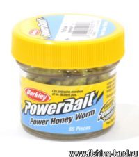 Приманка Berkley Powerbait Honey Worms 25 yellow (упак. 55шт)