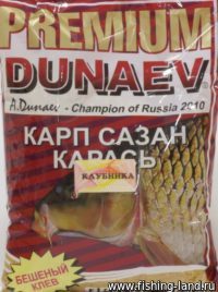 Прикормка Dunaev Premium 1кг Карп-Сазан Клубника