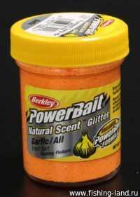 Паста Berkley Natural scent TroutBait Garlic Fluo Orange (чеснок) 50гр