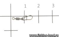 Вертлюг с карабином Hitfish  X-Patten Rolling Swivel With Round Snap №12 (упак. 6шт)