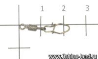 Вертлюг с карабином Hitfish X-Patten Rolling Swivel With V-Snap №6 (упак. 7шт)