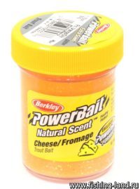 Паста Berkley Natural scent TroutBait Cheese Fluo Or (сыр) 50гр
