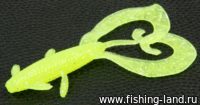 Приманка Reins G-Tail Twin 2" 129 Glow Chart Silver (упак. 10шт)