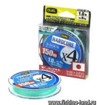 Шнур Hardcore X4 PE 150м 0.8 0,153мм MilkyGreen