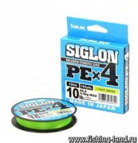 Шнур Sunline Siglon PE X4 150м 0,5 light green