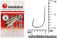 Крючок Higashi Umitanago Ringed №1 Silver (уп. 10шт)