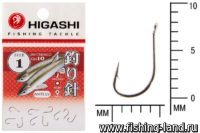 Крючок Higashi Umitanago Ringed №6 White UV (уп. 10шт)