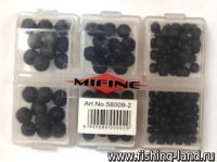 Набор бусин Mifine 58009-2 коричневый силикон (4-5-6-7-8мм)