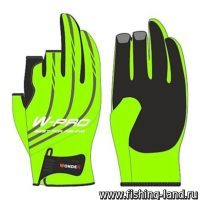 Перчатки без трех пальцев Wonder Gloves W-Pro салатовые XXL