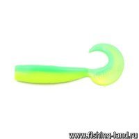 Твистер Yaman Lazy Tail Shad 7 цв 30 Lime Chartreuse 3шт