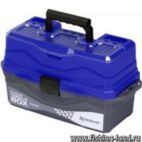 Ящик рыболовный Nisus Tackle Box трехполочный синий