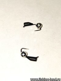 Гвоздик, черный №2 футбол серебро, 0.37гр