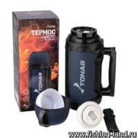 Термос  1700ML крышка-кружка , с ручками , ремень TONAR