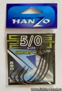 Крючок Hanzo offset worm Heavy BLN № 3/0 (упак.5шт)