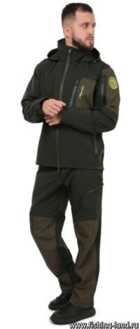 Костюм Aquatic К-16ТХ (soft shell, цвет: тёмн. хаки, размер) 50-52