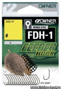 Крючок Owner Feeder Hook FDH-1 Brown №12 17шт